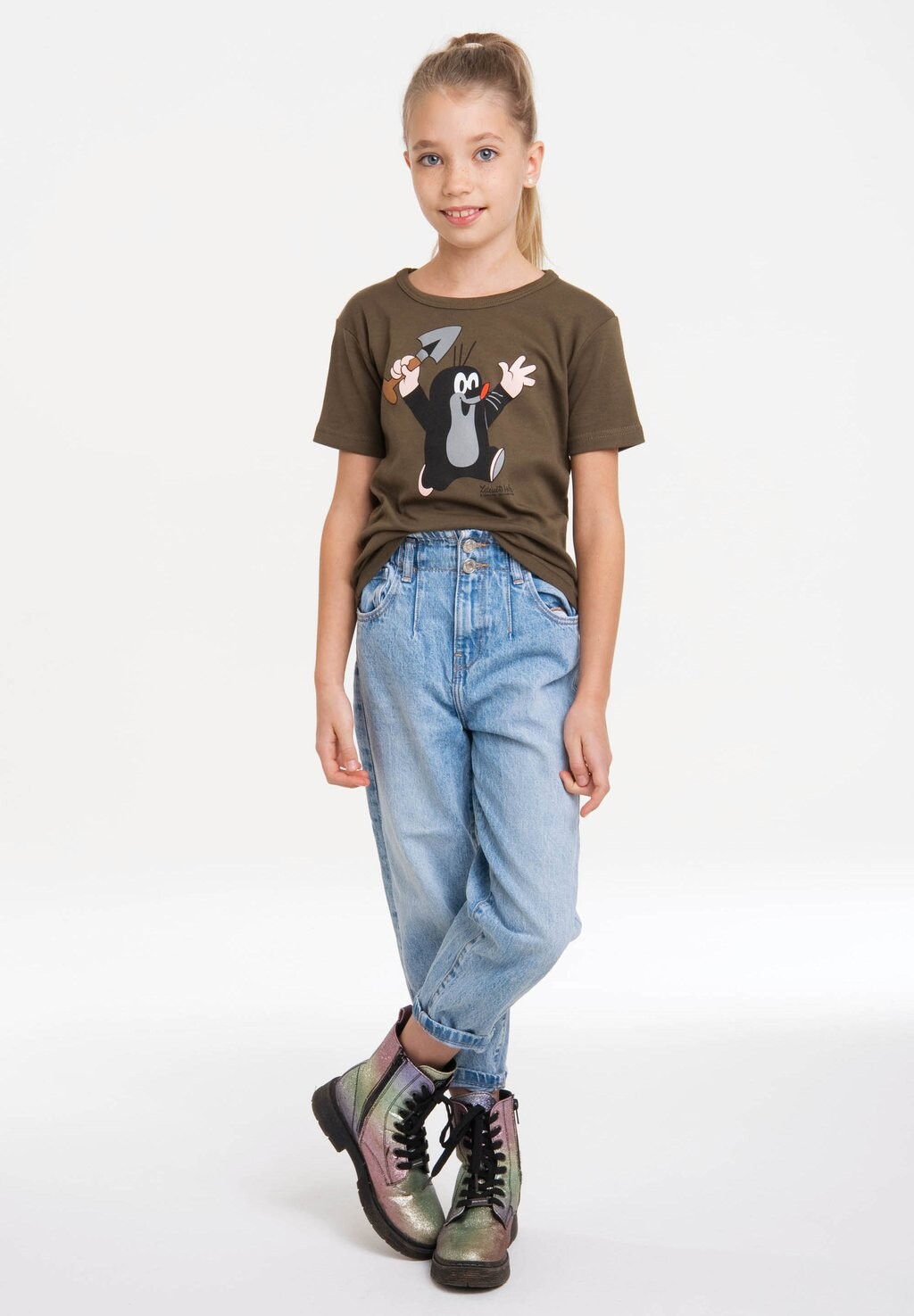 

Футболка с принтом T-Shirt Der Kleine Maulwurf LOGOSHIRT, оливковый, Зеленый