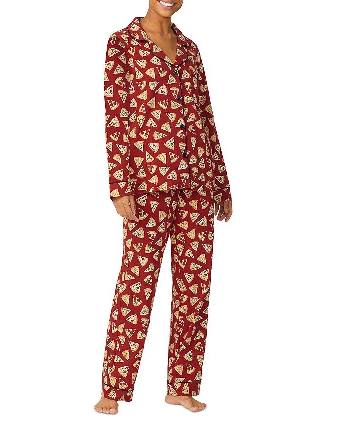 

Пижамный комплект с вырезом на воротнике и принтом BedHead Pajamas