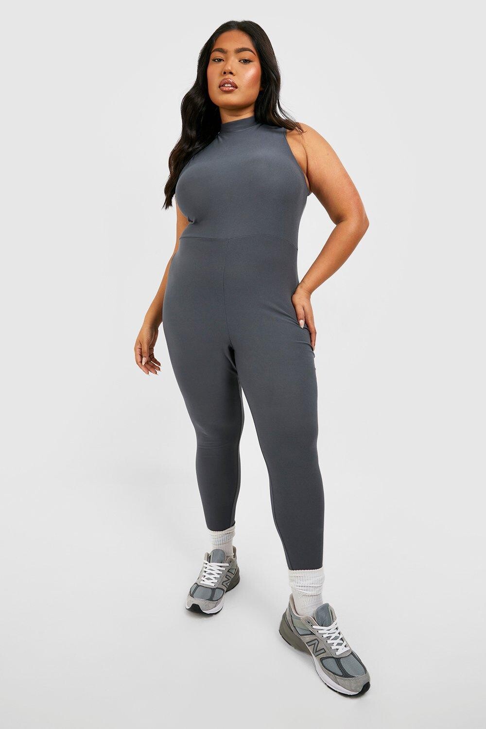 

Комбинезон plus soft touch с высоким воротом Boohoo, угольный