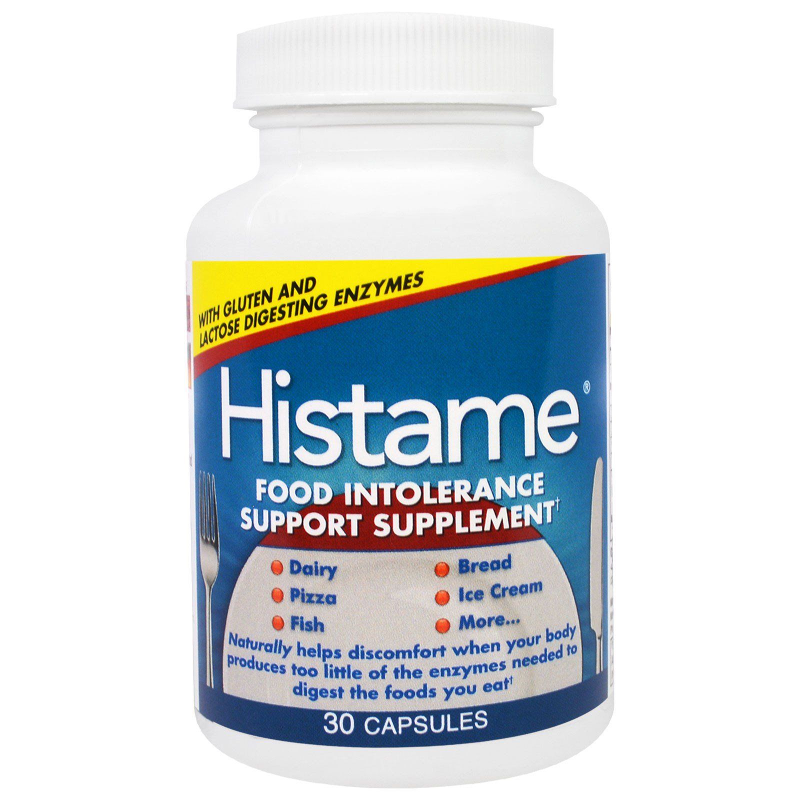 Naturally Vitamins Histame пищевая добавка от непереносимости пищевых продуктов 30 капсул