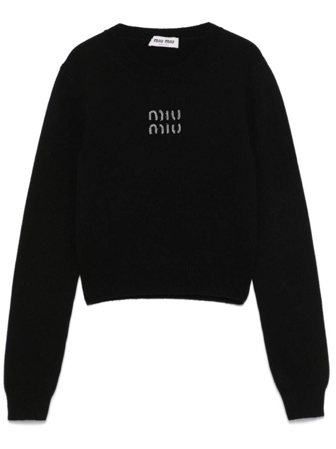 

Miu Miu свитер с логотипом, черный