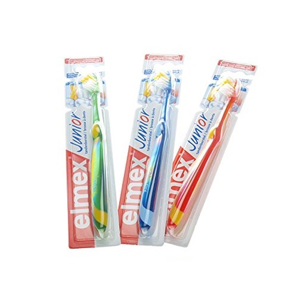 цена Зубная щетка Junior для детей 6–12 лет, красная, Elmex