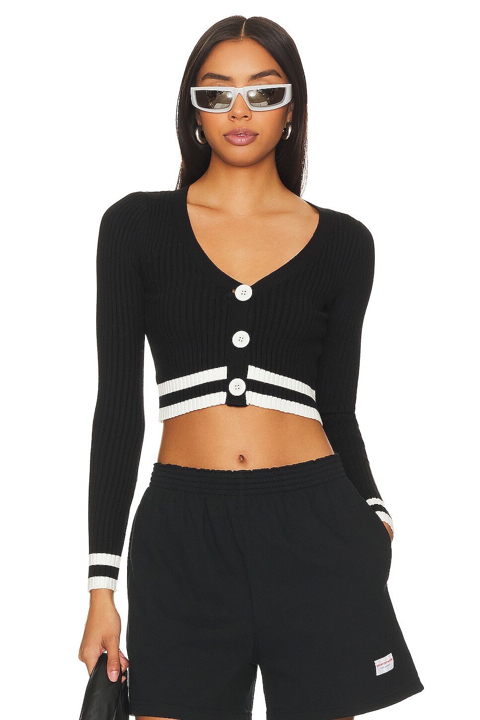 

Свитер superdown Nichole Cropped, цвет Black & White