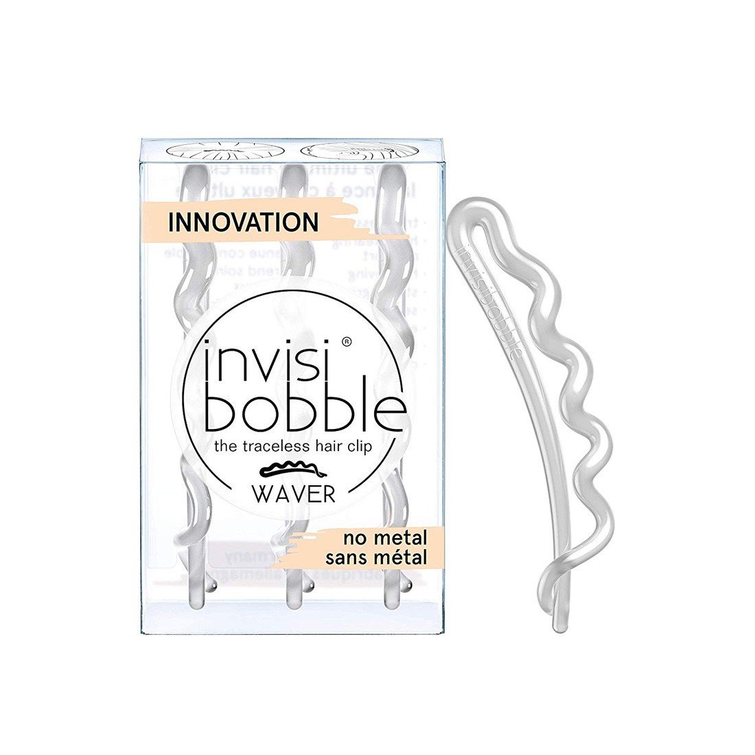 

INVISIBOBBLE, WAVER, Заколки для волос (Crystal Clear), 3 шт