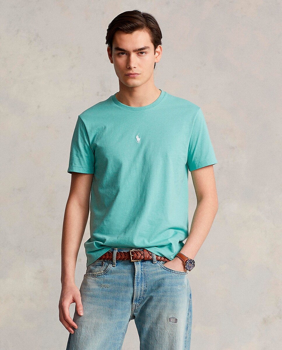 

Хлопковая мужская футболка с коротким рукавом Polo Denim Ralph Lauren, светло-зеленый