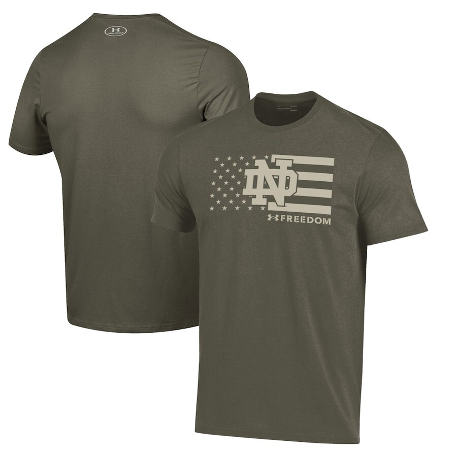 

Футболка с коротким рукавом Under Armour Notre Dame Fighting Irish, оливковый