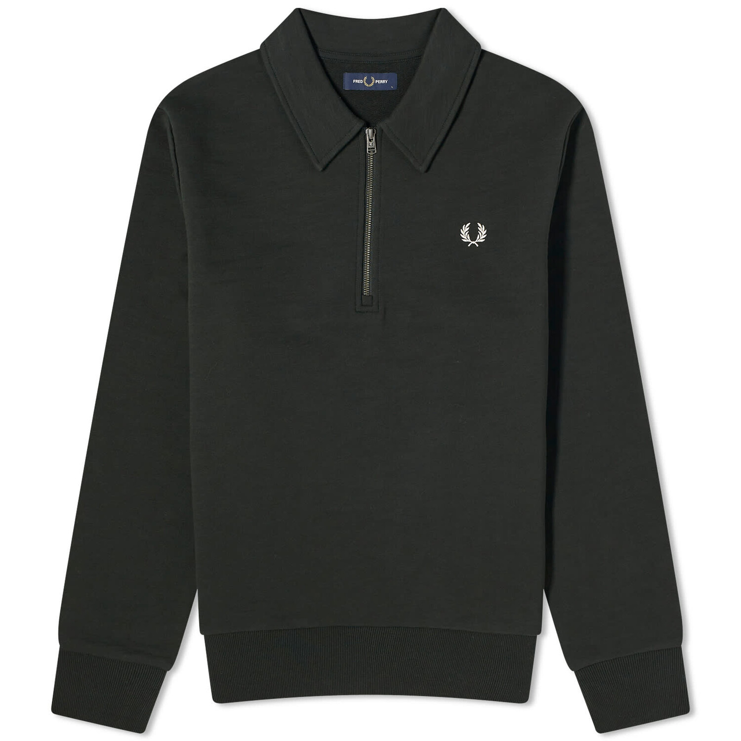 Толстовка Fred Perry Zip Neck Collar, цвет Night Green куртка рубашка fred perry utility pocket коричневый