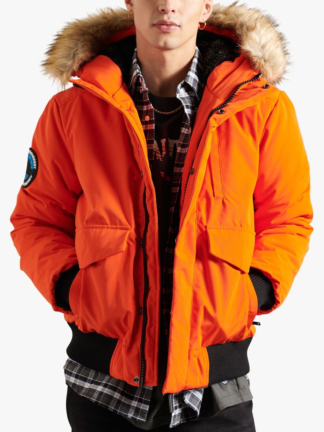 

Куртка-бомбер Superdry Everest, оранжевая, Оранжевый