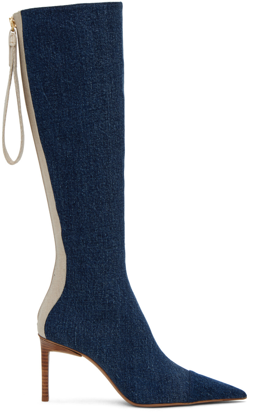 

Синие ботинки Le Raphia Les Bottes Cordao Jacquemus
