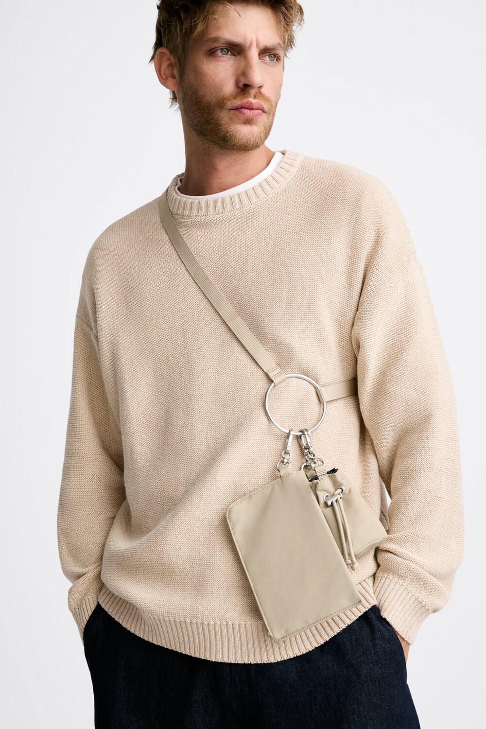 

Сумка из нейлона ZARA, коричневый