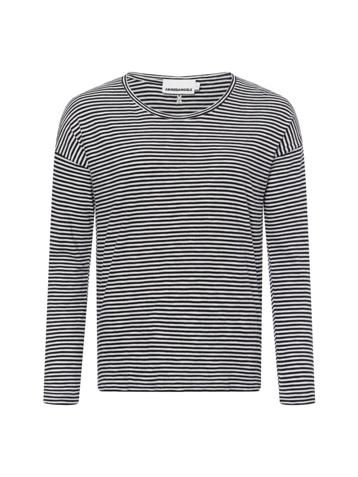 

Футболка armedangels Langarmshirt, цвет schwarz weiß