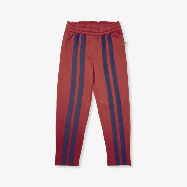цена Прямые тканые брюки с контрастной вставкой 18 месяцев–11 лет Mini Rodini, красный