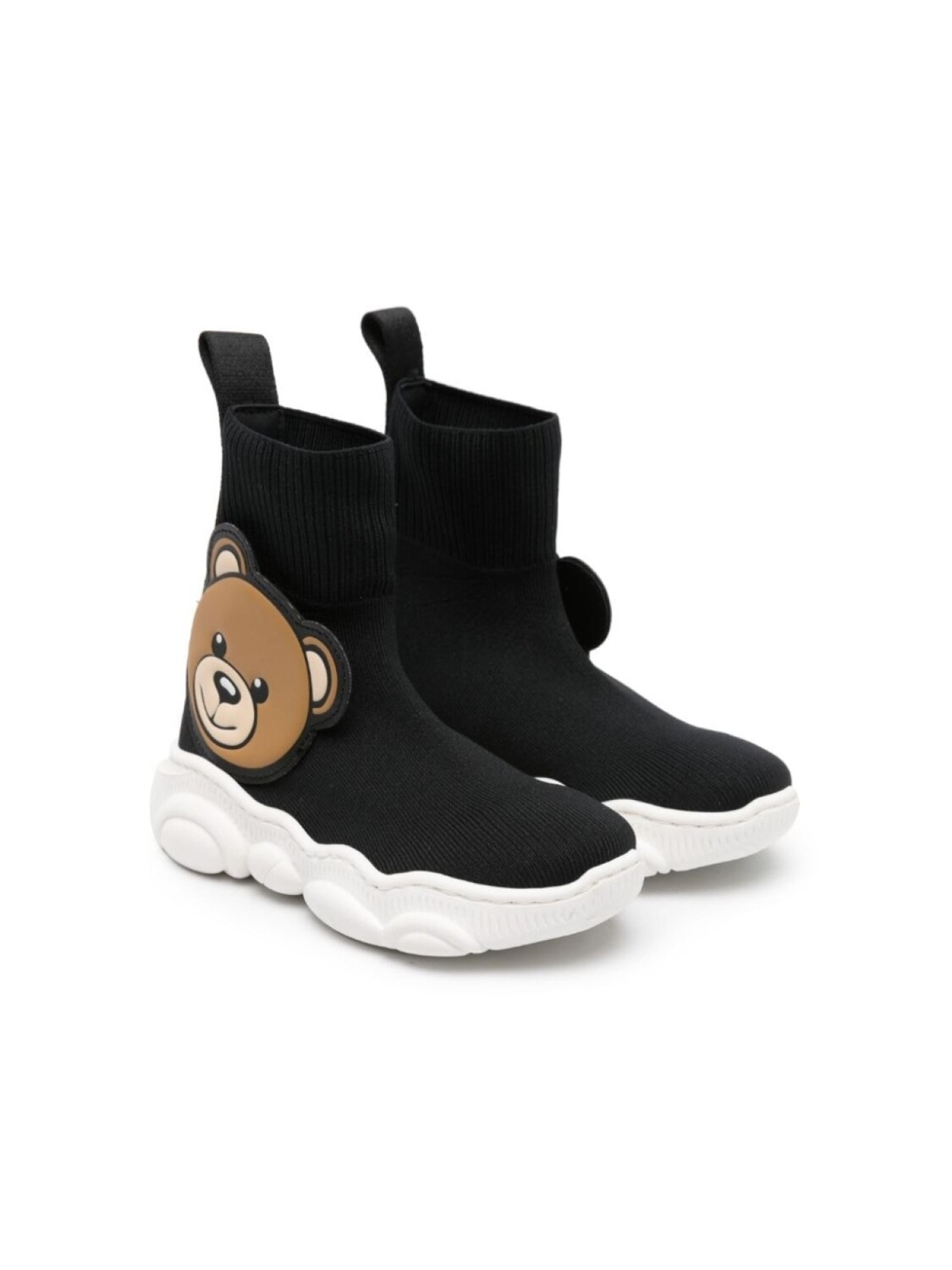 

Moschino Kids высокие кроссовки Teddy Bear, черный