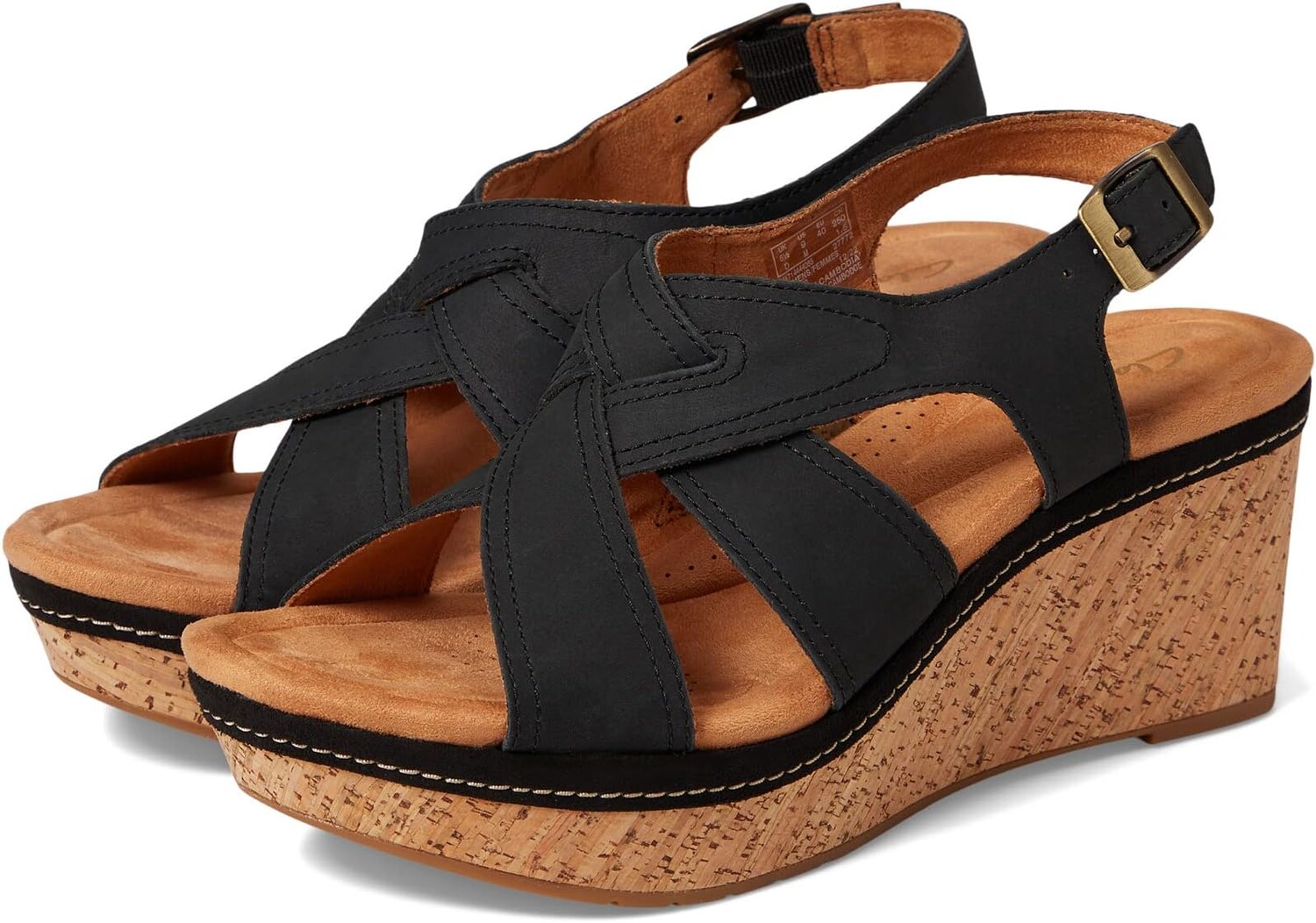 

Босоножки Elleri Rae Clarks, цвет Black Nubuck