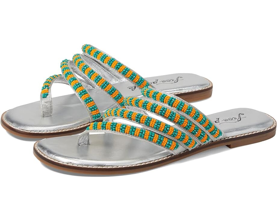 

Сандалии Free People Beatrice Beaded Flat Sandal, цвет Platino Combo