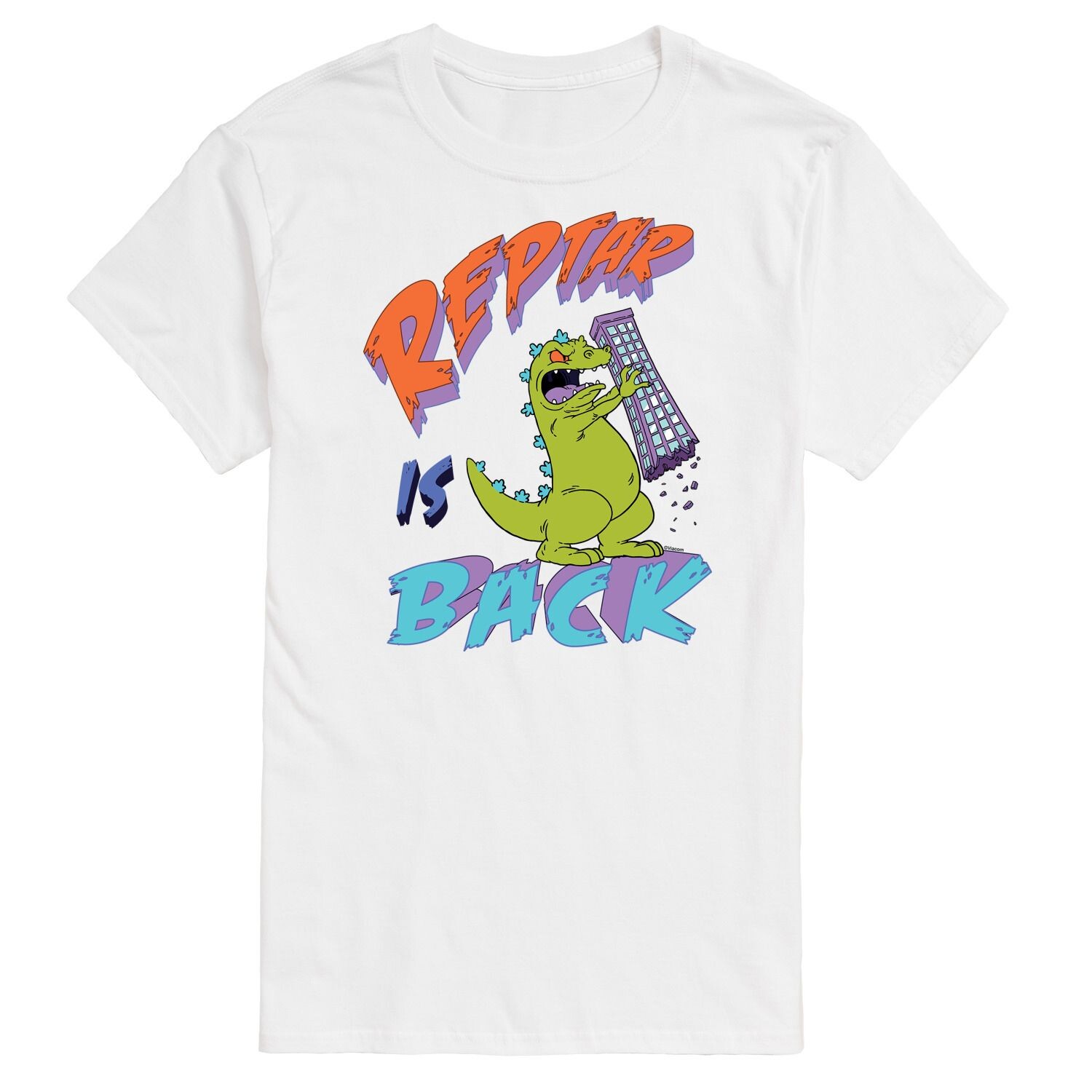 

Футболка Big & Tall Rugrats Reptar Is Back с графическим рисунком Nickelodeon, белый