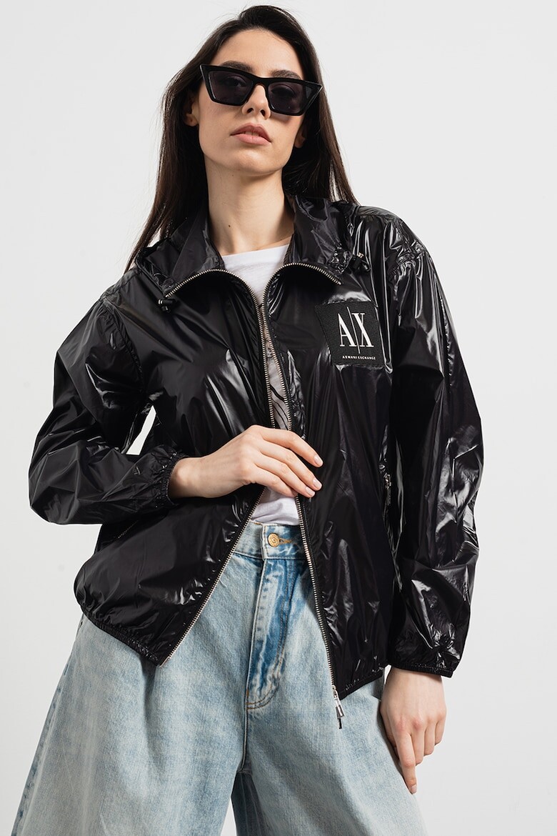 

Куртка с капюшоном и молнией Armani Exchange, черный