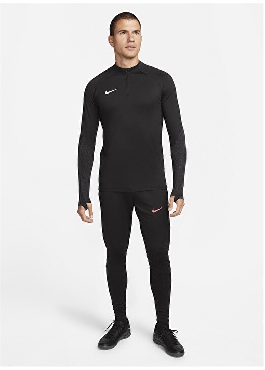 

Черная мужская облегающая толстовка с круглым вырезом Nike, Черный