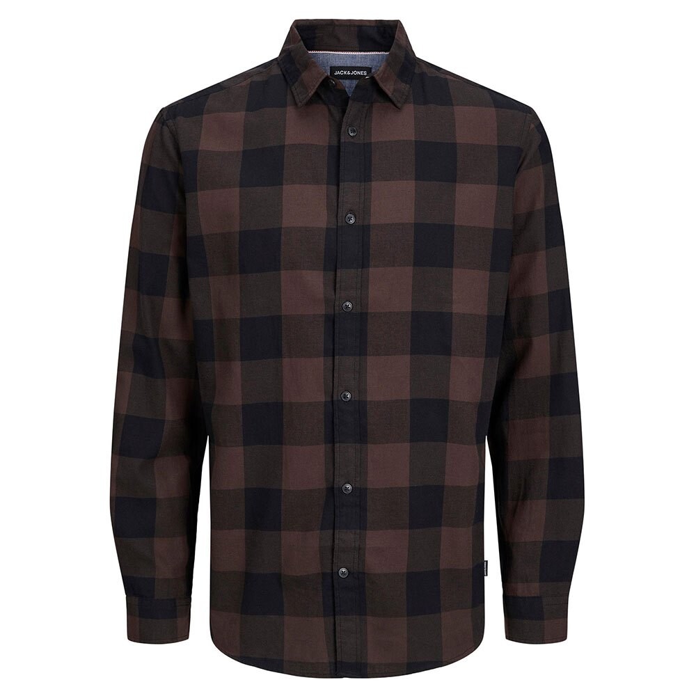 

Рубашка с длинным рукавом Jack & Jones Gingham Twill, коричневый