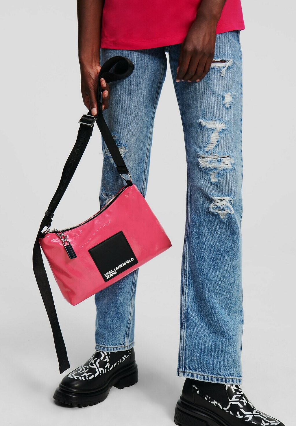 

Сумка Karl Lagerfeld Jeans HOBO SMALL TECH, цвет caberet