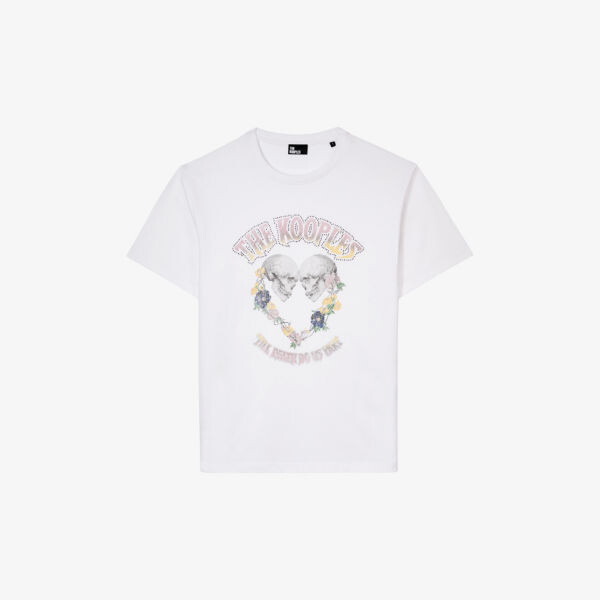 

Футболка из хлопкового джерси с графическим принтом The Kooples, белый