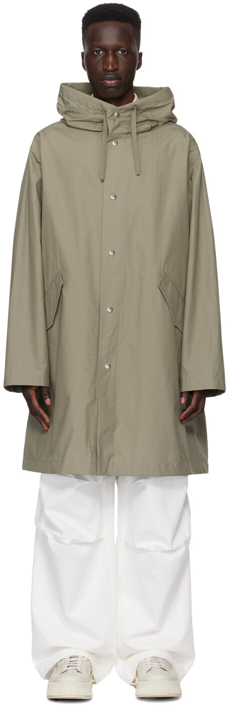 

Зеленое пальто с принтом Jil Sander, цвет Medium green