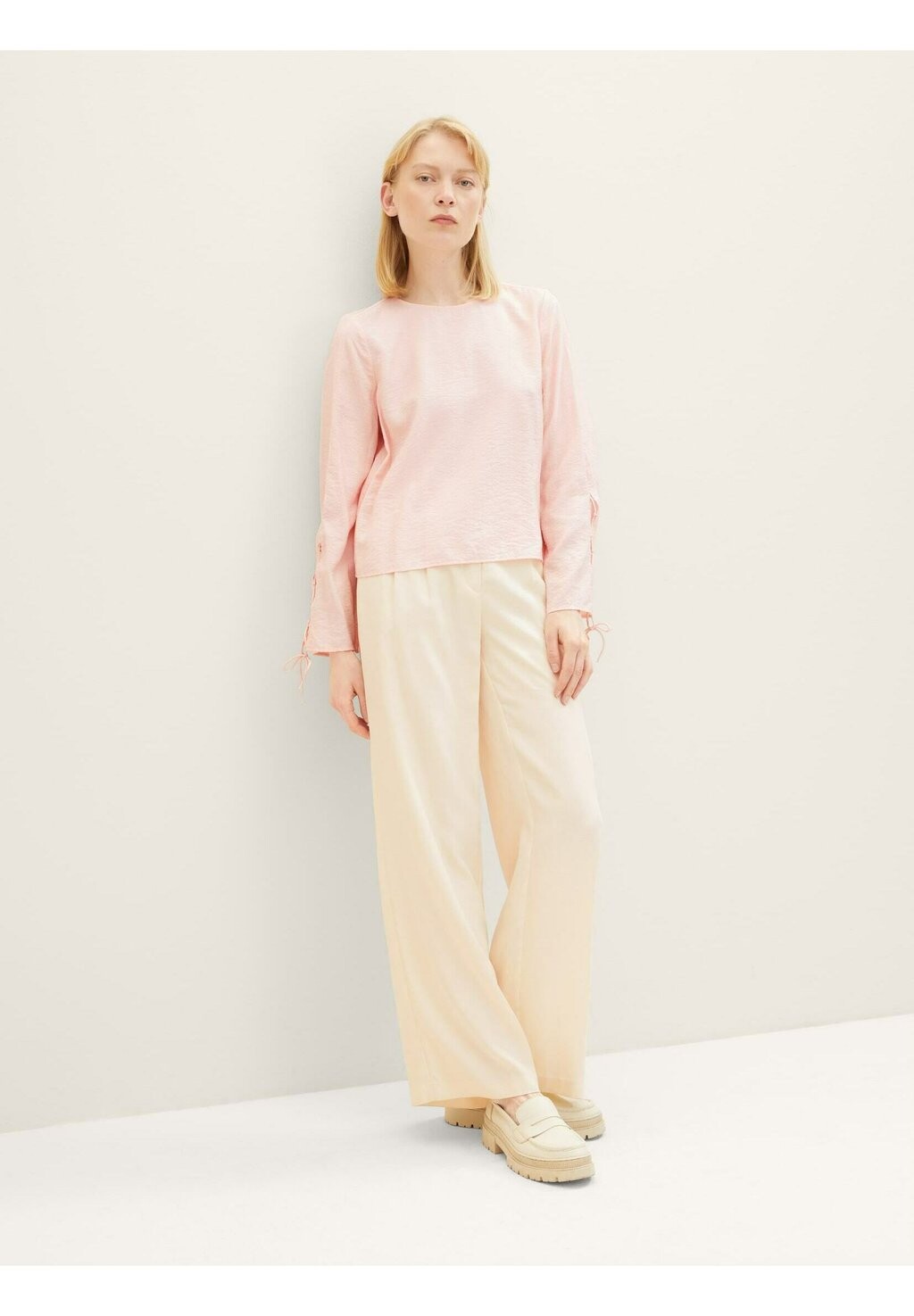 

Блузка TOM TAILOR DENIM MIT SCHNÜRUNG, цвет light english rose