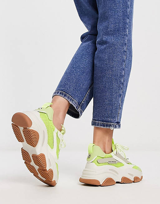 

Бело-салатовые кроссовки Steve Madden Possession
