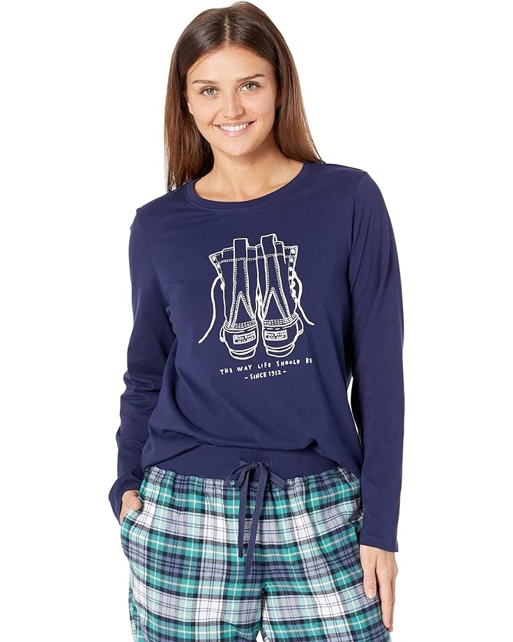 

Пижамный комплект L.L.Bean Petite Camp Pajama Set, цвет Bright Navy