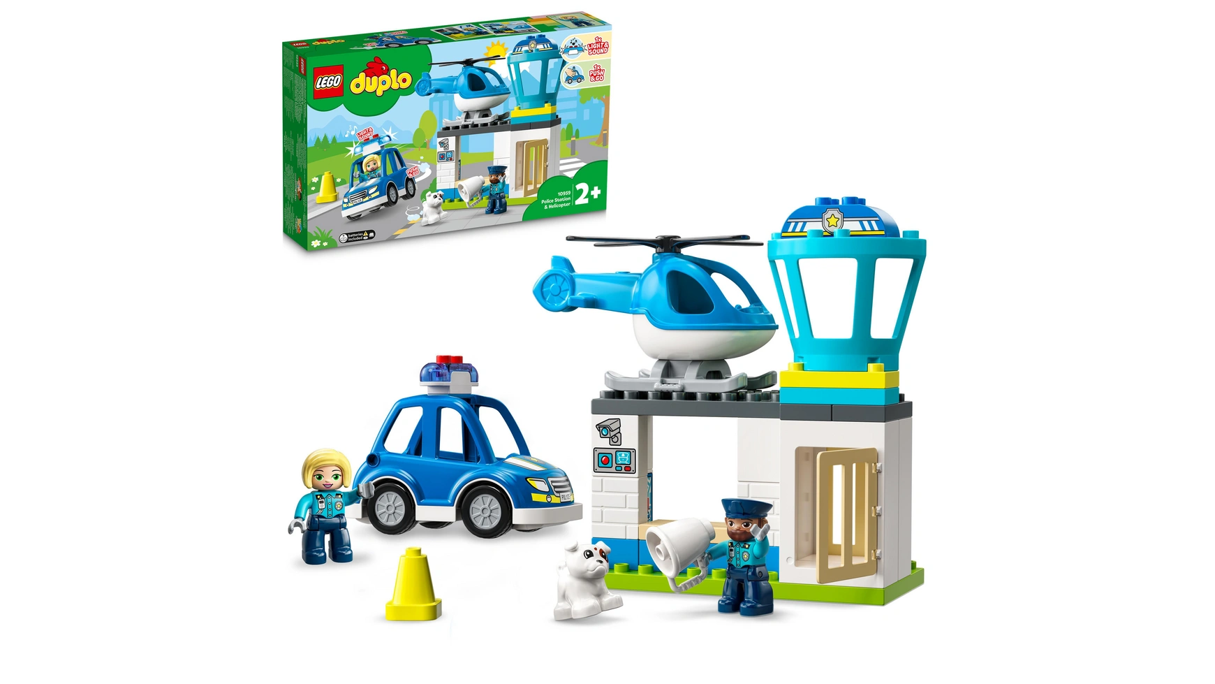 Lego DUPLO Полицейский участок с вертолетом, полицейская игрушка lego duplo classic кирпичная коробка креативная шкатулка игрушка от 1 5 лет