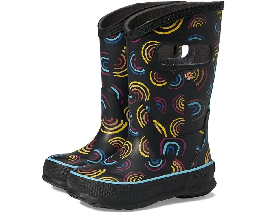 

Ботинки Bogs Rain Boots Wild Rainbows, черный мульти