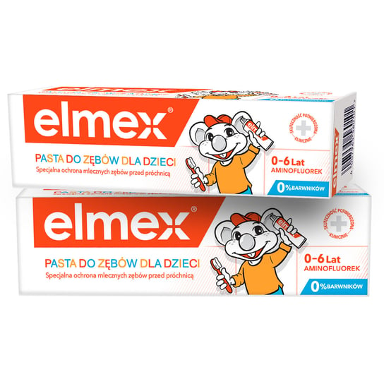 цена Зубная паста Elmex Kids для детей 0-6 лет 2х50 мл