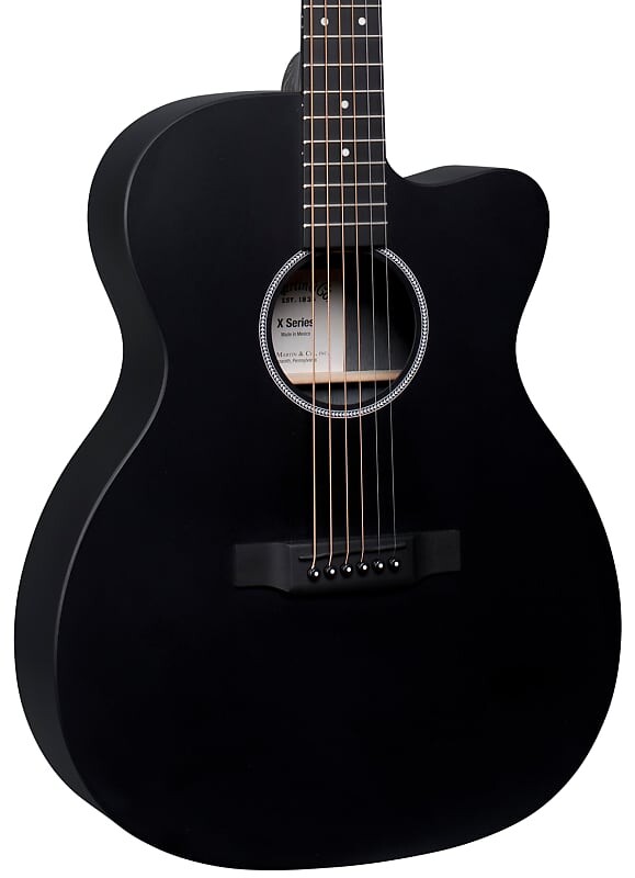 

Акустическая гитара Martin OMC-X1E Jett Black w/bag
