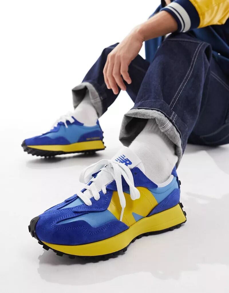 

Синие и желтые кроссовки New Balance 327