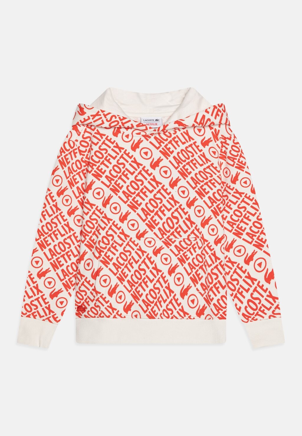 

Толстовка LACOSTE X NETFLIX UNISEX, цвет flour/corrida