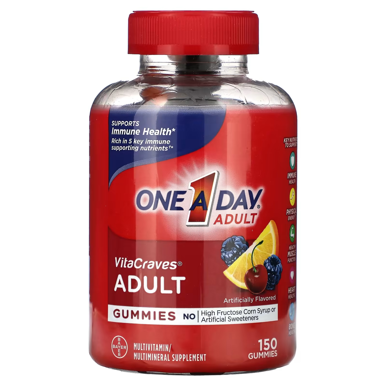 Мультивитаминны One-A-Day VitaCraves для взрослых, 150 жевательных конфет мультивитамины для женщин one a day women’s vitacraves 230 жевательных таблеток