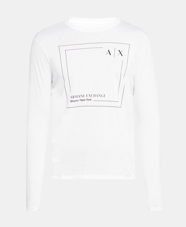 

Топ с длинными рукавами Armani Exchange, белый