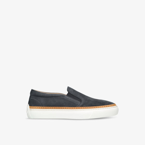 

Кожаные кроссовки cassetta с низким берцем без шнуровки Tods, синий
