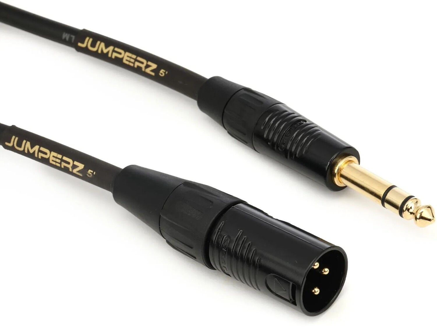 

Соединительный кабель JUMPERZ JGTRSXM-5 Gold TRS-XLRM — 5 футов