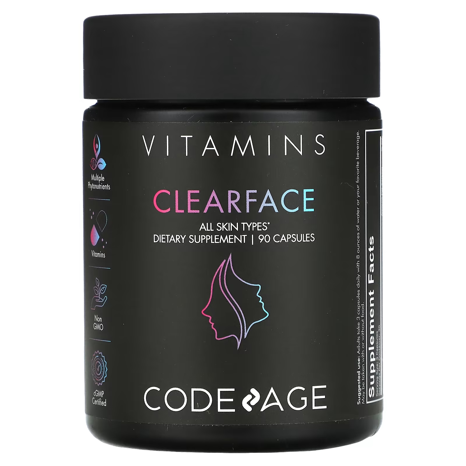 Пищевая добавка Codeage для кожи, 90 капсул пищевая добавка codeage гидролизованные мультиколлагеновые пептиды без вкуса 300г