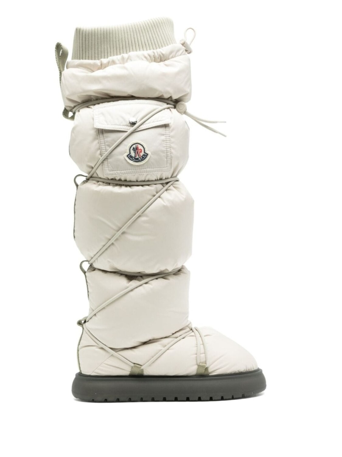 Стеганые гольфы Gaia Сапоги Moncler, бежевый