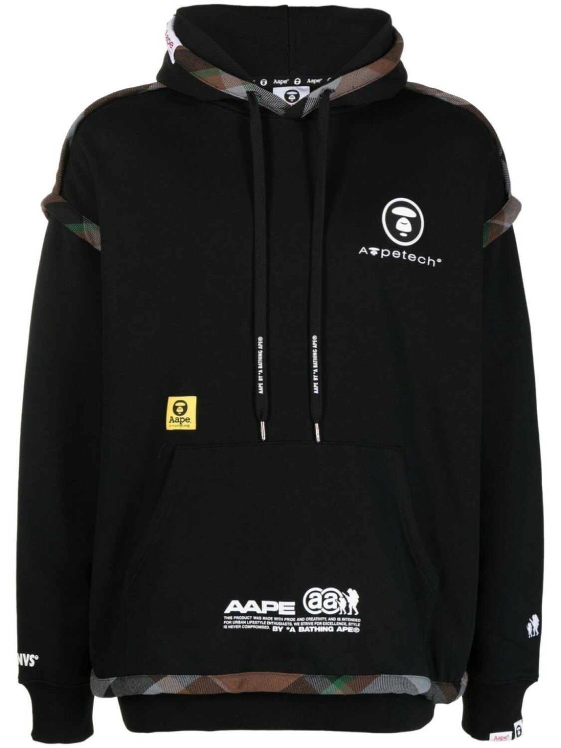 

Худи с логотипом AAPE BY *A BATHING APE, черный