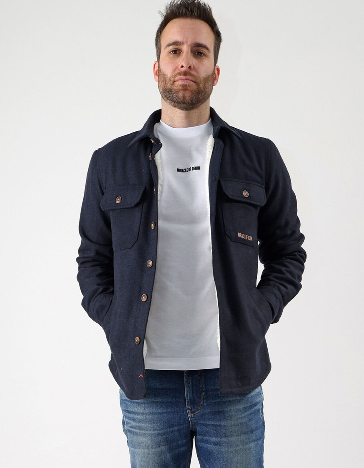 

Куртка miracle of denim Hemdjacke, темно-синий