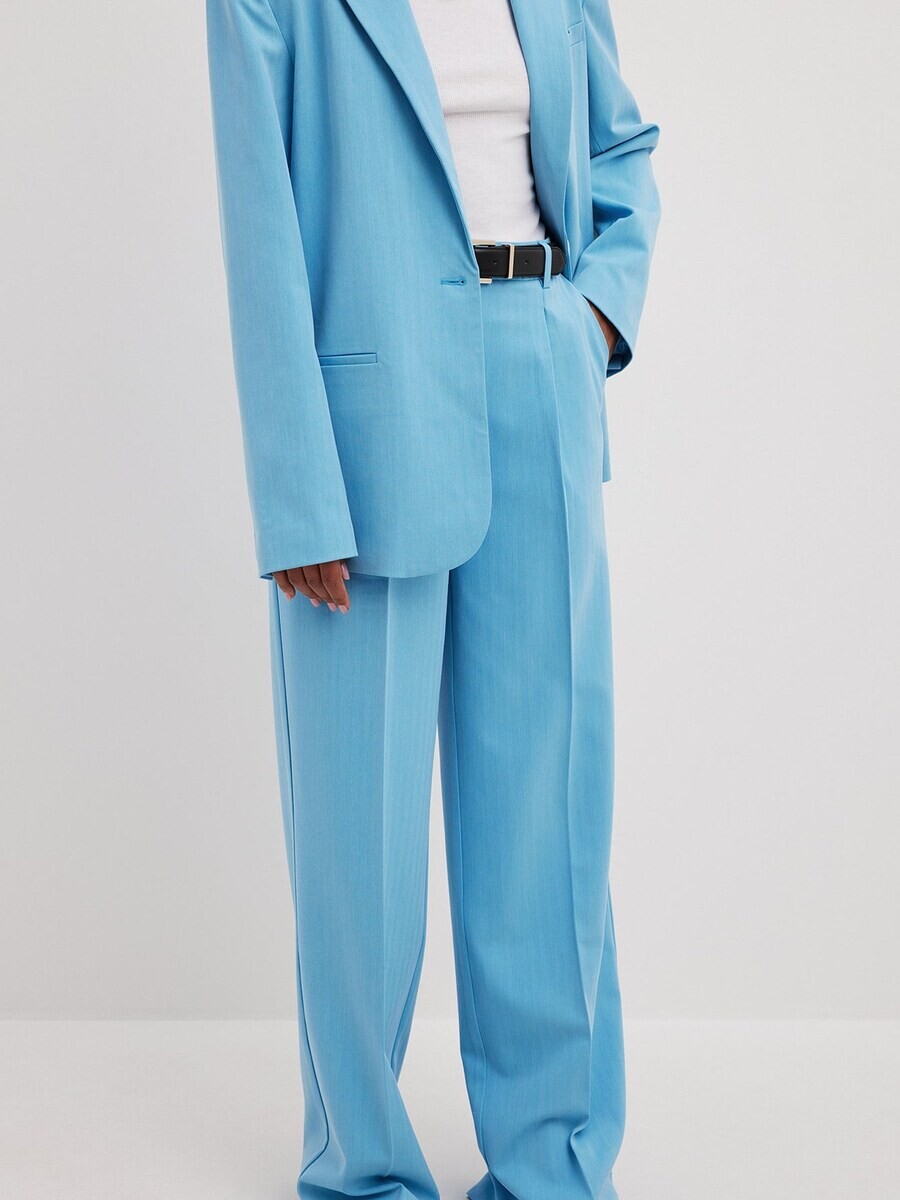 

Брюки NA-KD Wide leg Pleated Pants, синий
