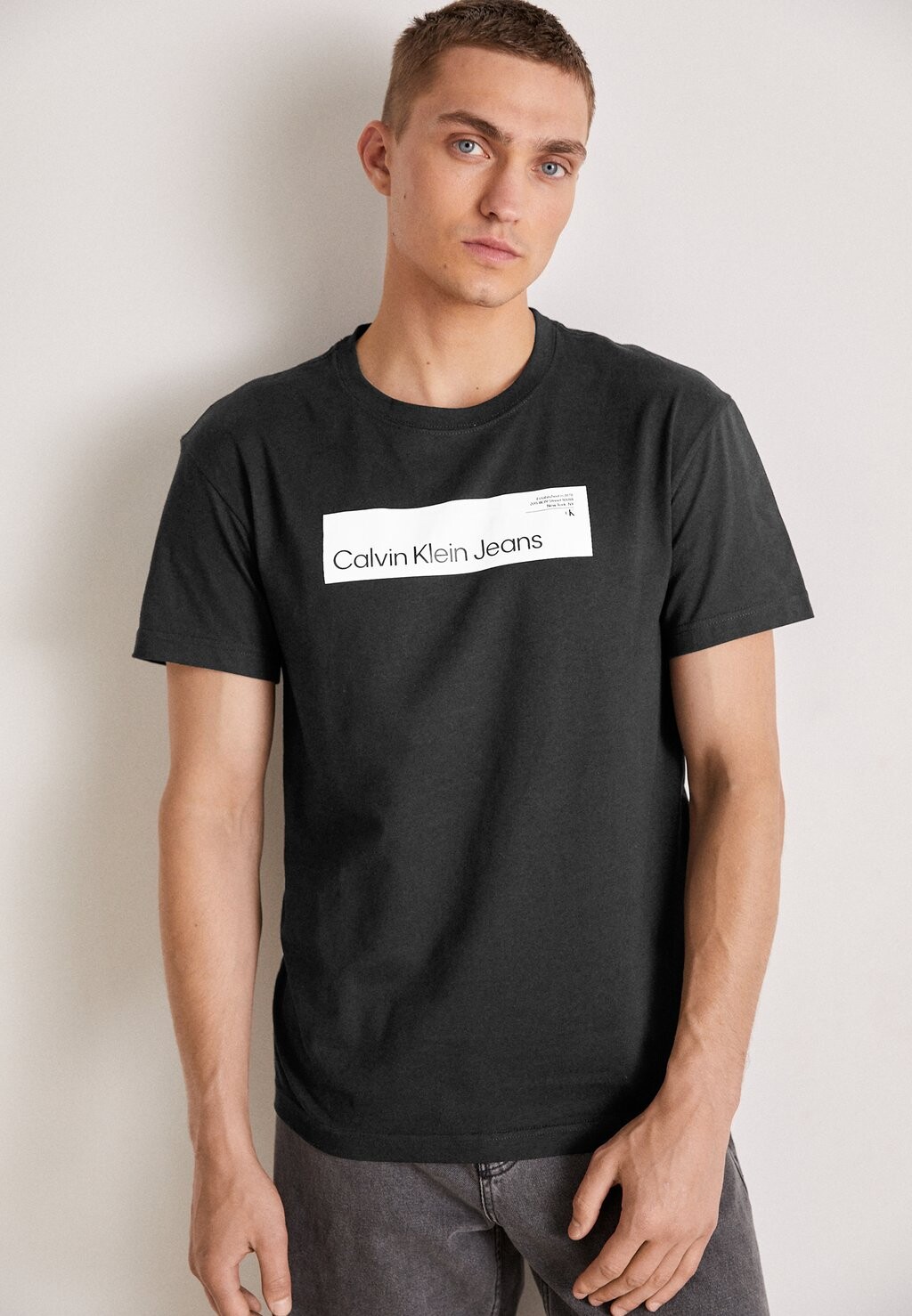 

Футболка с принтом Calvin Klein Jeans, Серый
