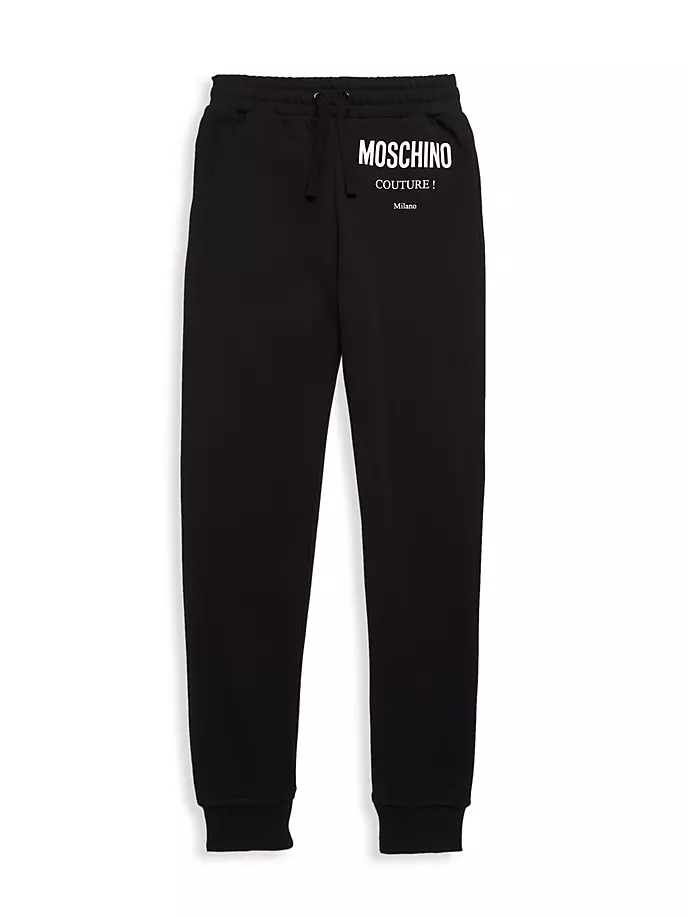 

Спортивные брюки с логотипом для маленьких девочек и девочек Moschino, черный