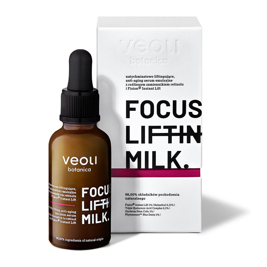 

Лифтинг-сыворотка-эмульсия для лица с бакучиолом Veoli Botanica Focus, 30 мл