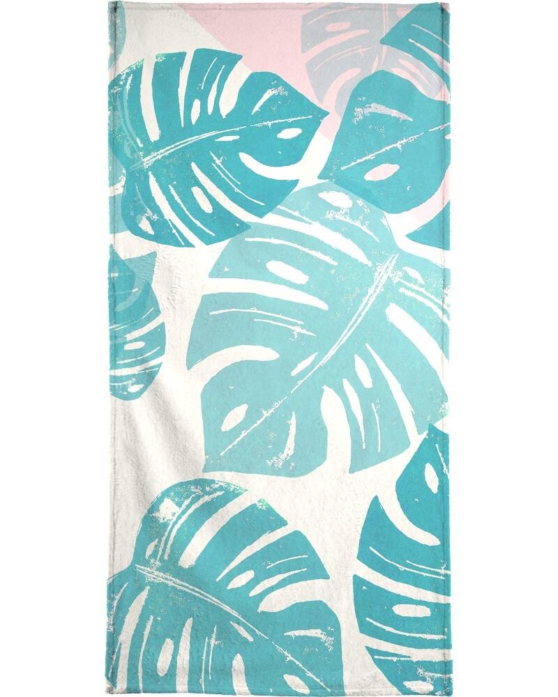 

Полотенце для ванной Juniqe Monstera Rosy, цвет Grün & Rosa