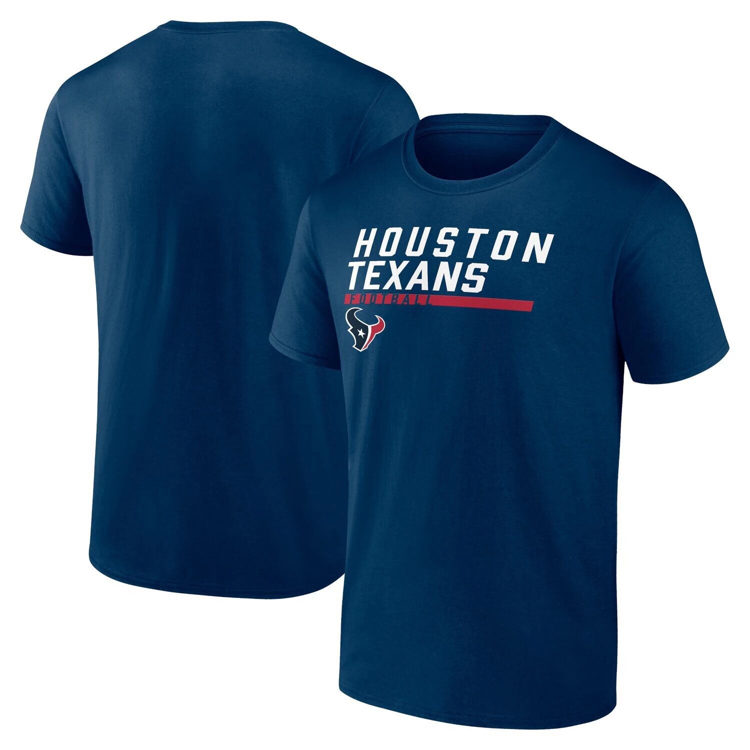 

Мужская темно-синяя футболка с логотипом Houston Texans Stacked Fanatics, Синий