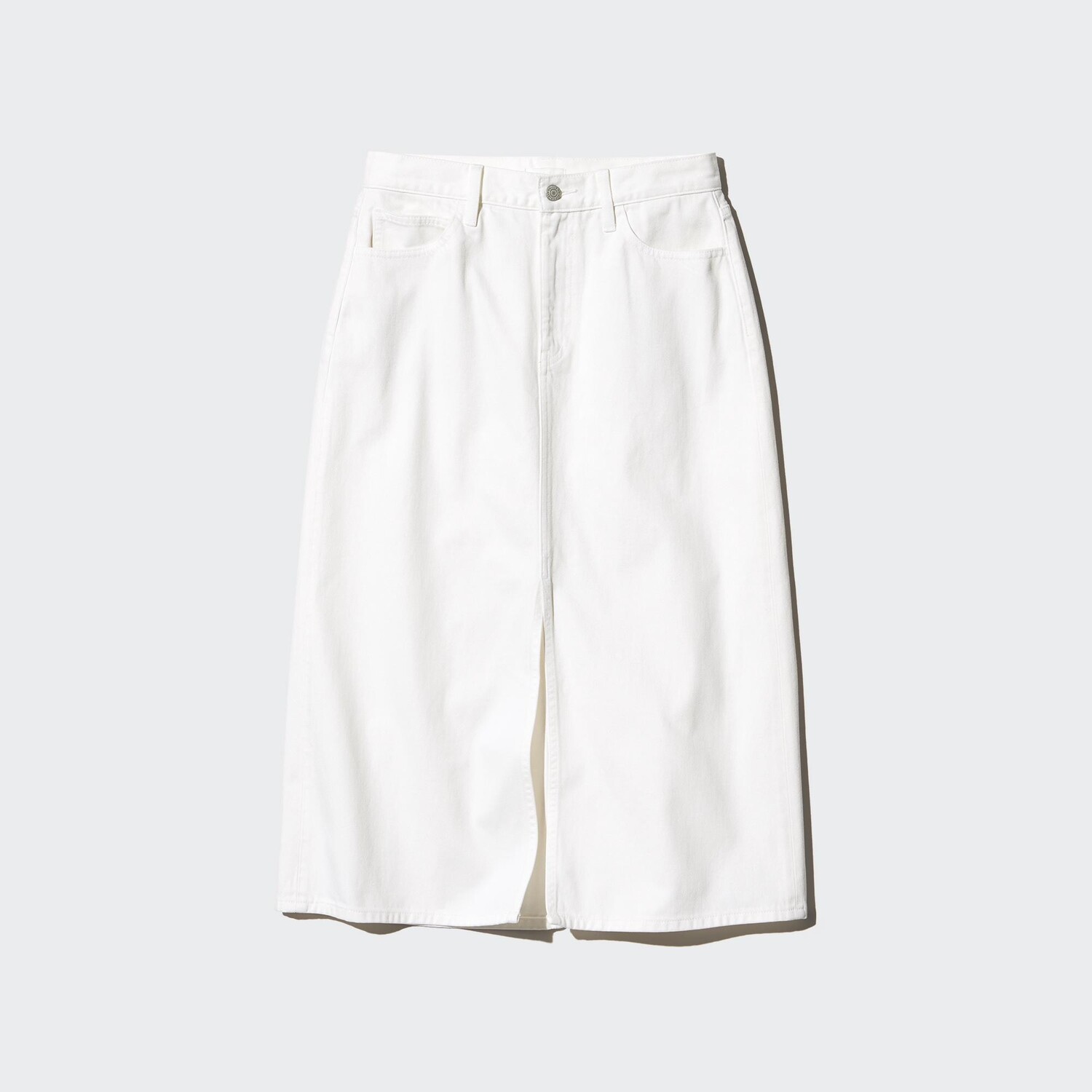 

Джинсовая юбка-миди (короткая) UNIQLO, белый